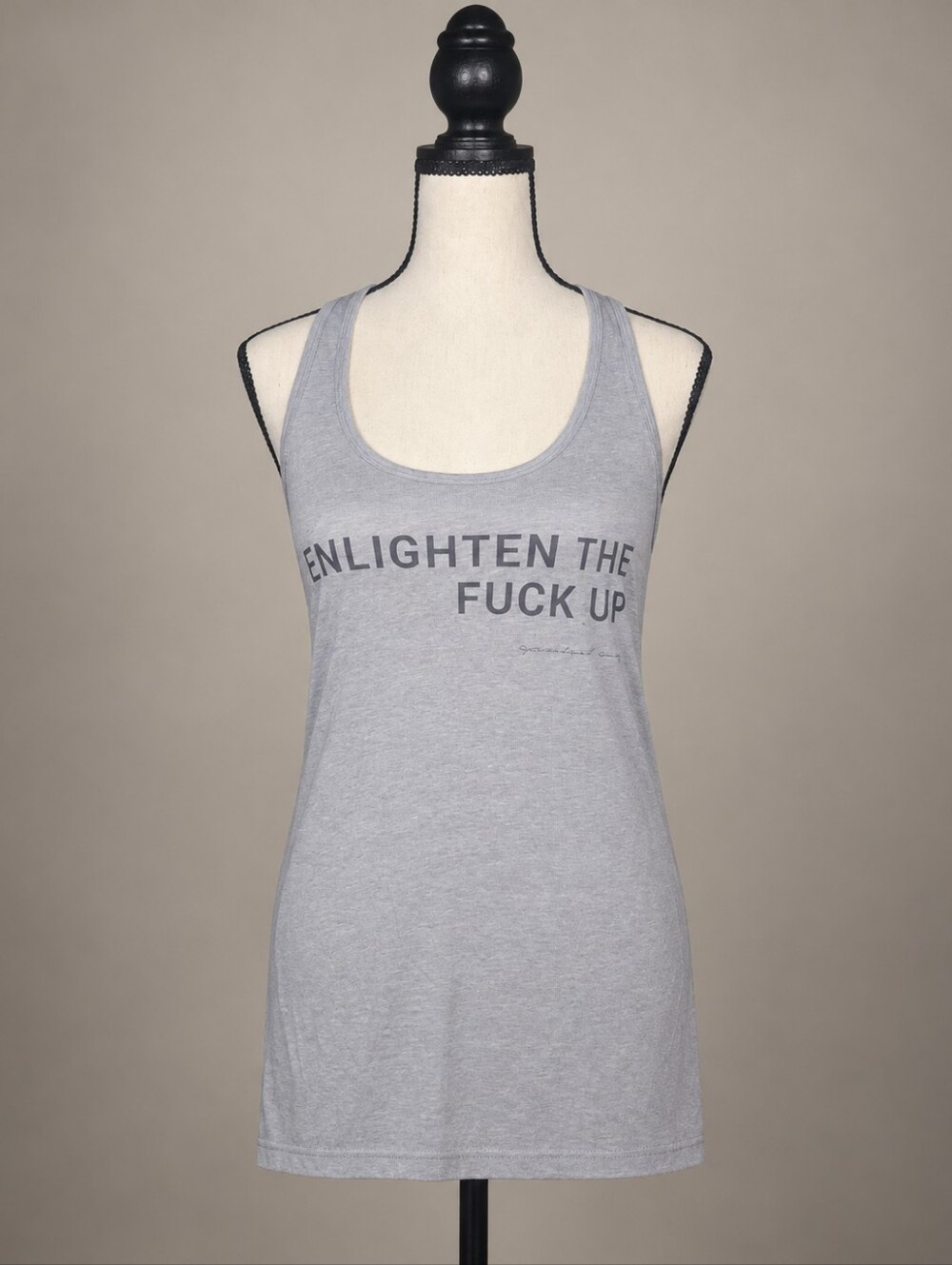 Ideal Tee by Next Level “Enlighten the F Up” Graphic Tank Top Size M - Picture 3 of 5